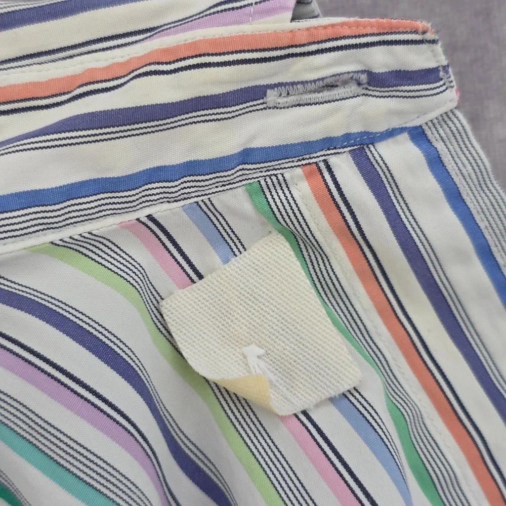 Polo Ralph Lauren Mens XL Button Down Shirt Multi Color Striped Custom Fit Pony‎